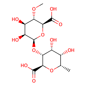Alginic acid,CAS No. 9005-32-7.