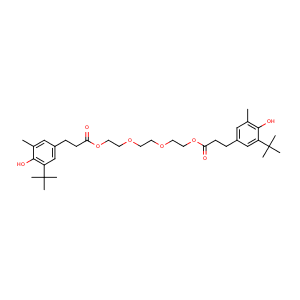 Triethylene glycol bis(3-tert-butyl-4-hydroxy-5-methylphenyl)propionate,CAS No. 36443-68-2.