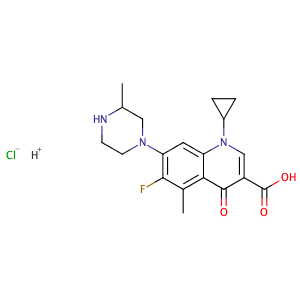 Grepafloxacin hydrochloride,CAS No. 161967-81-3.