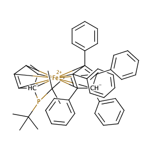 (1,2,3,4,5-pentaphenylferrocen-1'-yl)-di-tert-butylphosphine,CAS No. 312959-24-3.