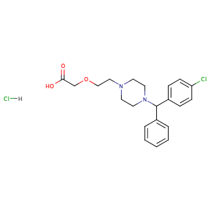 2-(2-(4-((4-Chlorophenyl)(phenyl)methyl)piperazin-1-yl)ethoxy)acetic acid dihydrochloride,CAS No. 83881-52-1.