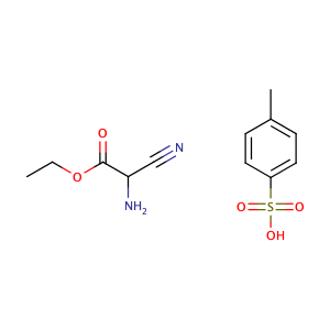 ethyl 2-amino-2-cyanoacetate; 4-methylbenzenesulfonic acid,CAS No. 37842-58-3.