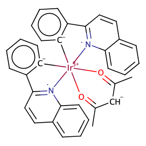 iridium(III) bis(2-phenylquinolyl-N,C2') acetylacetonate,CAS No. 1173886-71-9.