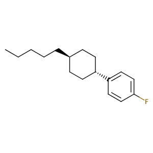trans-4'-Pentylcyclohexyl-4-fluorobenzene,CAS No. 76802-61-4.