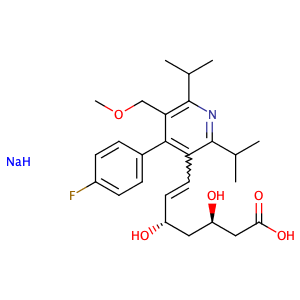 Cerivastatin sodium,CAS No. 143201-11-0.