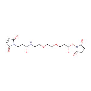 3-[2-[2-[[3-(2,5-Dihydro-2,5-dioxo-1H-pyrrol-1-yl)-1-oxo-propyl]amino]-ethoxy]-ethoxy]propanoic acid 2,5-dioxo-pyrrolidin-1-yl ester,CAS No. 955094-26-5.