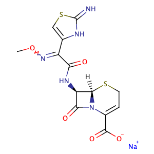 Ceftizoxime sodium,CAS No. 68401-82-1.