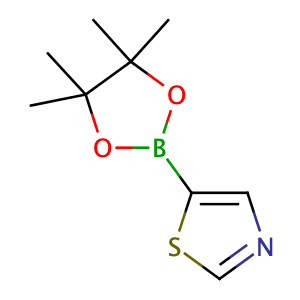 Thiazole, 5-(4,4,5,5-tetramethyl-1,3,2-dioxaborolan-2-yl)-,CAS No. 1086111-09-2.
