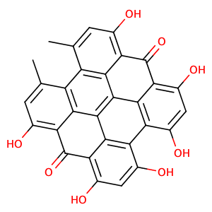 Hypericin,CAS No. 548-04-9.