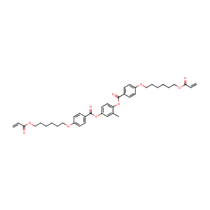 2-Methyl-1,4-phenylene bis(4-((6-(acryloyloxy)hexyl)oxy)benzoate),CAS No. 125248-71-7.