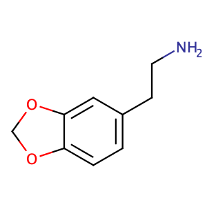 3,4-Methylenedioxyphenethylamine,CAS No. 1484-85-1.