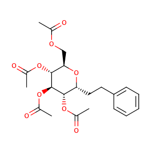 3,5-diacetoxy-2-acetoxymethyl-6-phenethyl-tetrahydro-pyran-4-yl ester,CAS No. 85422-91-9.