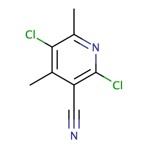 2,5-dichloro-4,6-dimethylpyridine-3-carbonitrile,CAS No. 91591-63-8.