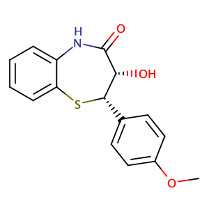 (2S-cis)-(+)-2,3-Dihydro-3-hydroxy-2-(4-methoxyphenyl)-1,5-benzothiazepin-4(5H)-one,CAS No. 42399-49-5.
