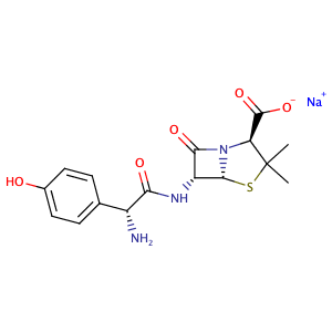 Amoxicillin sodium,CAS No. 34642-77-8.