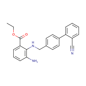 ethyl 3-amino-2-<<(2'-cyanobiphenyl-4-yl)methyl>amino>benzoate,CAS No. 136285-69-3.