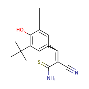 alpha-Cyano-(3,5-di-tert-butyl-4-hydroxy)thio-cinnamide; (2E)-3-[3,5-Bis(tert-butyl)-4-hydroxyphenyl]-2-cyano-2-propenethioamide,CAS No. 148741-30-4.