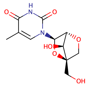 1-(2'-O,4-C-Methylene-beta-D-ribofuranosyl)thymine,CAS No. 206055-67-6.