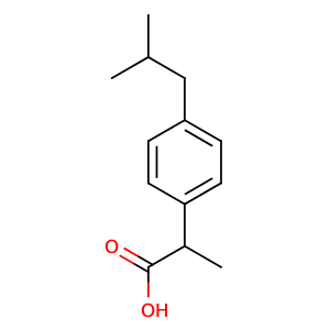 Ibuprofen,CAS No. 15687-27-1.