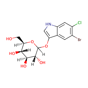 5-BROMO-6-CHLORO-3-INDOLYL-β-D-GLUCOPYRANOSIDE (MAGENTA GLU),CAS No. 93863-89-9.