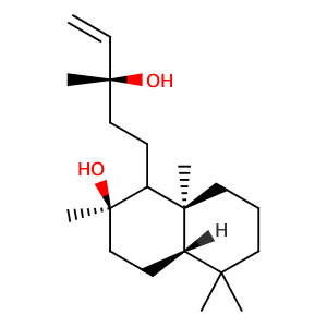 Sclareol,CAS No. 515-03-7.