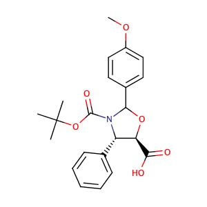 (4S,5R)-2-(4-methoxy-phenyl)-3-N-BOC-4-phenyl-3, 5-oxazolidine carboxylic acid,CAS No. 196404-55-4.