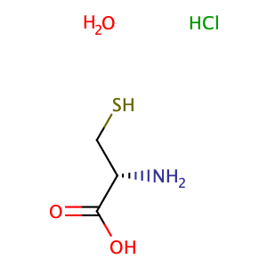 (R)-2-Amino-3-mercaptopropanoic acid hydrochloride hydrate,CAS No. 7048-04-6.