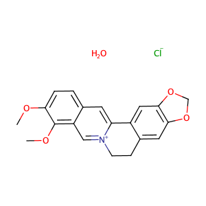 Berberine chloride,CAS No. 141433-60-5.