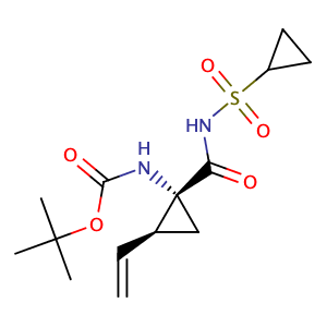 tert-butyl(1R,2S)-1-(cyclopropylsulfonylcarbamoyl)-2-vinylcyclopropylcarbamate,CAS No. 630421-48-6.