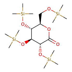2,3,4,6, tetrakis-O-(trimethylsilyl)-D-lactone,,CAS No. 32384-65-9.