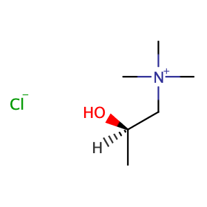 (+-)-(2-hydroxy-propyl)-trimethyl-ammonium,CAS No. 2382-43-6.