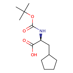 (S)-2-((tert-Butoxycarbonyl)amino)-3-cyclopentylpropanoic acid,CAS No. 143415-31-0.