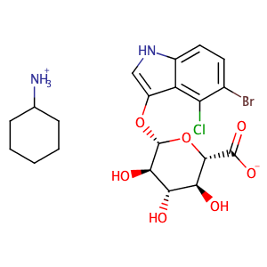 5-Bromo-4-chloro-3-indolyl-beta-D-glucuronide cyclohexylammonium salt,CAS No. 18656-96-7.