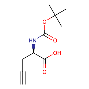 (R)-2-((tert-Butoxycarbonyl)amino)pent-4-ynoic acid,CAS No. 63039-46-3.