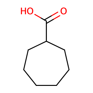 Cycloheptanecarboxylic acid,CAS No. 1460-16-8.