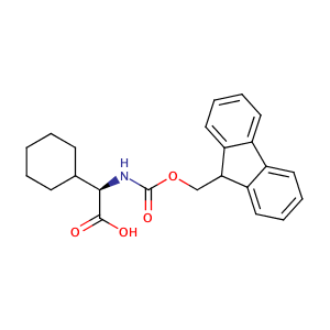 (R)-2-((((9H-Fluoren-9-yl)methoxy)carbonyl)amino)-2-cyclohexylacetic acid,CAS No. 198543-96-3.