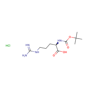 (R)-2-((tert-Butoxycarbonyl)amino)-5-guanidinopentanoic acid hydrochloride,CAS No. 113712-06-4.
