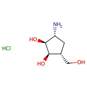 (1R,2S,3R,5R)-3-Amino-5-(hydroxymethyl)cyclopentane-1,2-diol hydrochloride,CAS No. 79200-57-0.