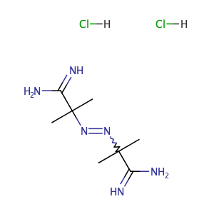 α,α'-azodiizobutyramidine-dihydrochloride,CAS No. 2997-92-4.