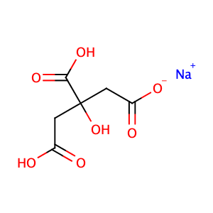 Mono Sodium Citrate Anhydrous,CAS No. 18996-35-5.
