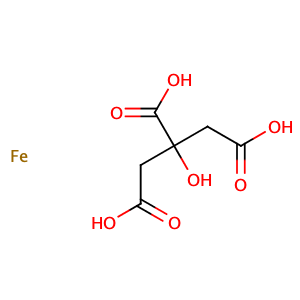 1,2,3-Propanetricarboxylic acid, 2-hydroxy-, iron salt (1:?),CAS No. 2338-05-8.