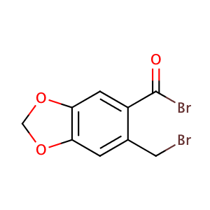 2-Brommethyl-4,5-methylendioxy-benzoylbromid,CAS No. 5086-04-4.