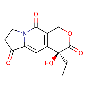 (4S)-4-ethyl-7,8-dihydro-4-hydroxy-1H-pyrano[3,4-f]indolizine-3,6,10(4H)-trione,CAS No. 110351-94-5.