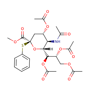 methyl (phenyl 5-acetylamino-4,7,8,9-tetra-O-acetyl-3,5-dideoxy-2-thio-D-glycero-Î²-D-galactonon-2-ulopyranoside)onate,CAS No. 118977-25-6.