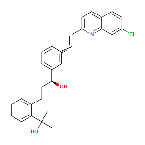 2-(2-(3(S)-(3-(2-(7-Chloro-2-quinolinyl)ethenyl)phenyl)-3-hydroxypropyl)phenyl)-2-propanol,CAS No. 142569-70-8.