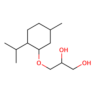 3-[[5-Methyl-2-(1-methylethyl)cyclohexyl]oxy]propane-1,2-diol,CAS No. 87061-04-9.