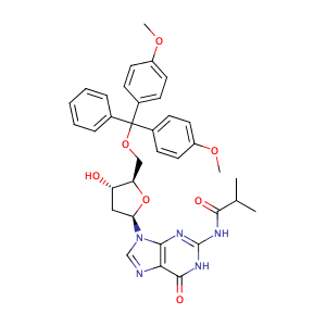 N2-Isobutyryl-5'-O-(4,4'-dimethoxytrityl)-2'-deoxyguanosine,CAS No. 68892-41-1.