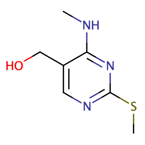 (4-methylamino-2-methanesulfanyl-pyrimidin-5-yl)-methanol,CAS No. 17759-30-7.