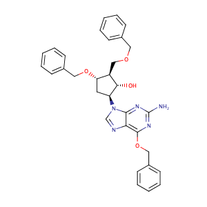(1S,2S,3S,5S)-5-(2-Amino-6-(benzyloxy)-9H-purin-9-yl)-3-(benzyloxy)-2-(benzyloxymethyl)cyclopentanol,CAS No. 142217-77-4.