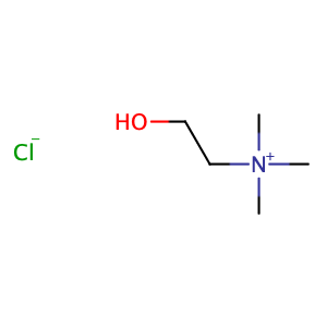 trimethyl-(2-hydroxyethyl)ammonium chloride,CAS No. 67-48-1.